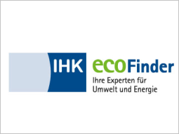 Logo: Text IHK Ecofinder Ihre Exterten für Umwelt und Energie.