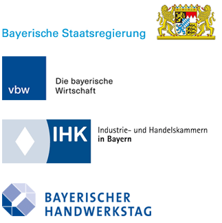 Bayerische Staatsregierung, vbw-Die bayerische Wirtschaft, IHK-Industrie- und Handelskammer in Bayern, Bayerischer Handwerkstag